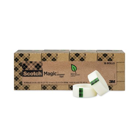 SCOTCH Magic Tape, Eco Friendly, 3/4x900in., PK16 81216P